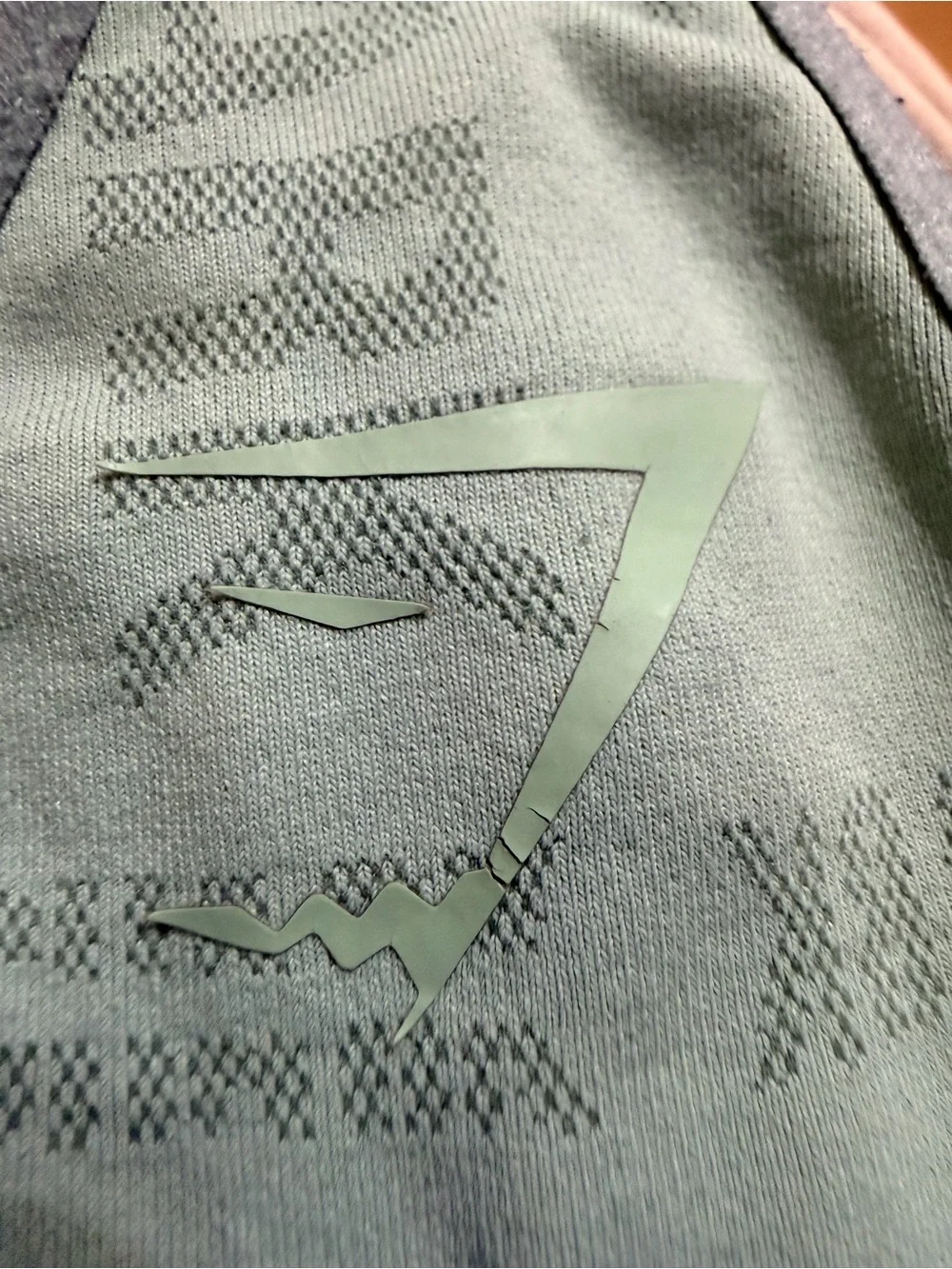 Gymshark Sage Green Logo Print Racerback Sports Bra